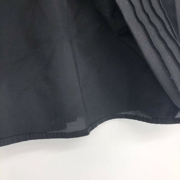 Valentino Roma Women's Size 42/6 Black Wool Blend Peplum Swing Skirt Metallic - Picture 5 of 10